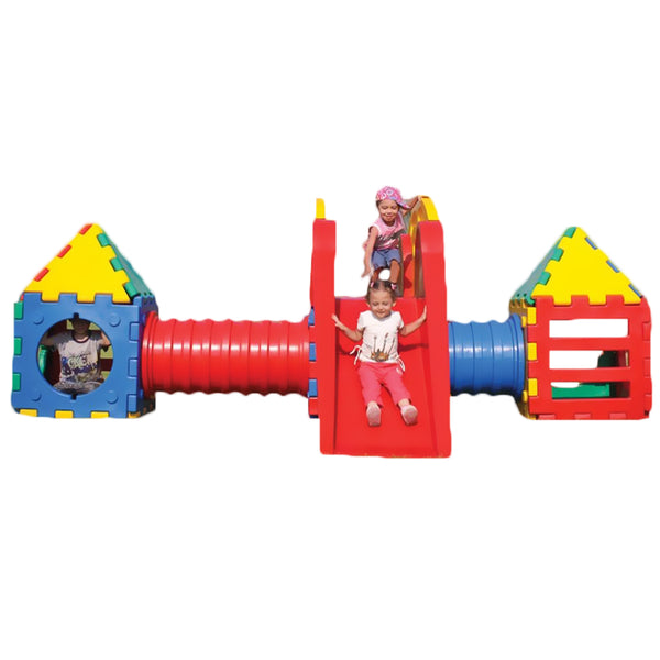 Slide with Tunnel and Cubic House Adventure Playset