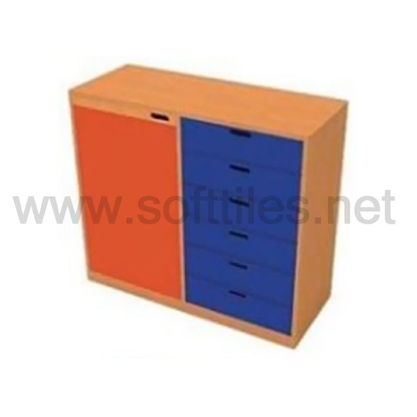 6 Drawer Storage Unit With Door