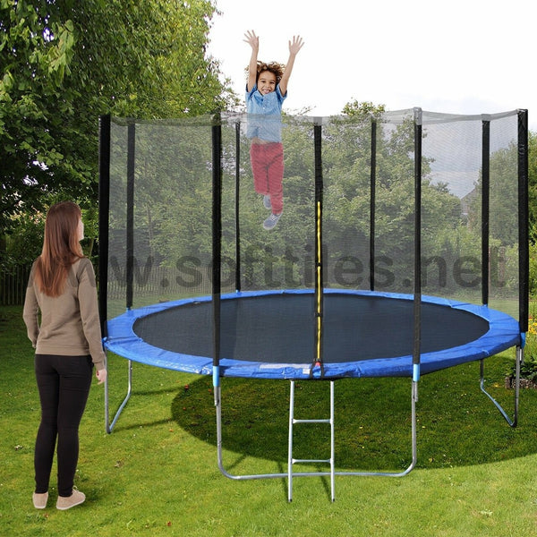 14FT Trampoline with Safety Enclosure Net